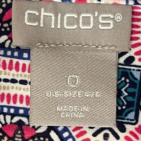 Chico's Purple and Blue Patterned Midi Dress - Picture 8 of 13